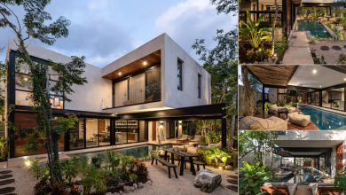 Modern Industrial House Box-shaped Full Of Nature With A Beautiful Garden