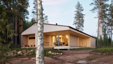 Holiday Home H Sloping Roof The Structure Is Made Of Spruce In The Midst Of Nature