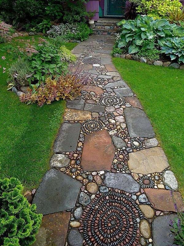 Garden Stone Pathway Ideas-09-1 Kindesign