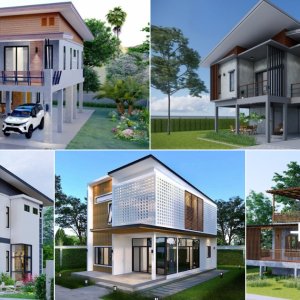 10 two-story house designs Modern style, spacious, complete, giving a warm feeling