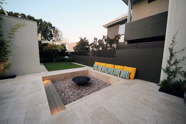 best cool backyard ideas fire pit with gather-around seating